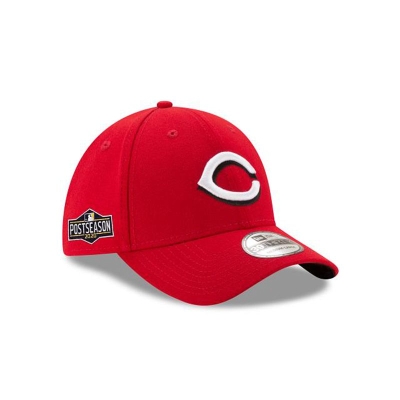 Red Cincinnati Reds Hat - New Era MLB Postseason Side Patch 39THIRTY Stretch Fit Caps USA9210534